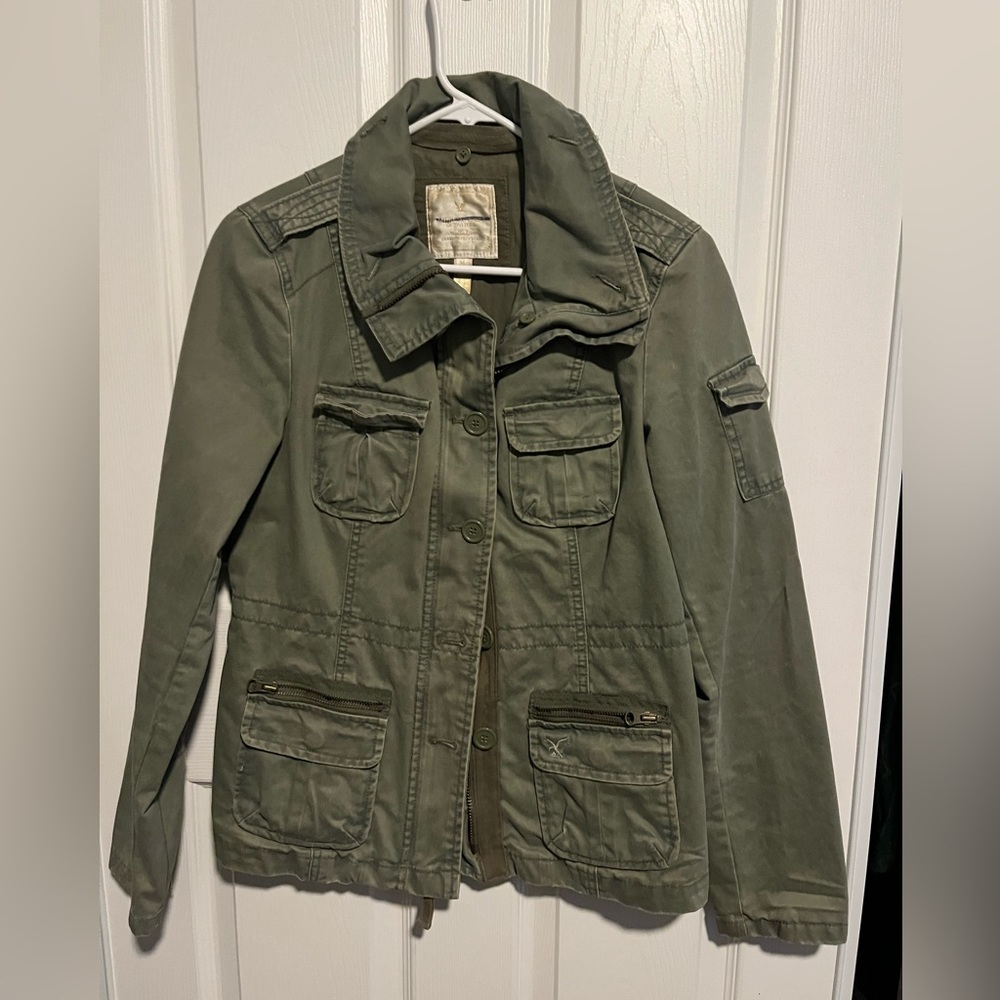 2000’s American Eagle Green Military Jacket Gem